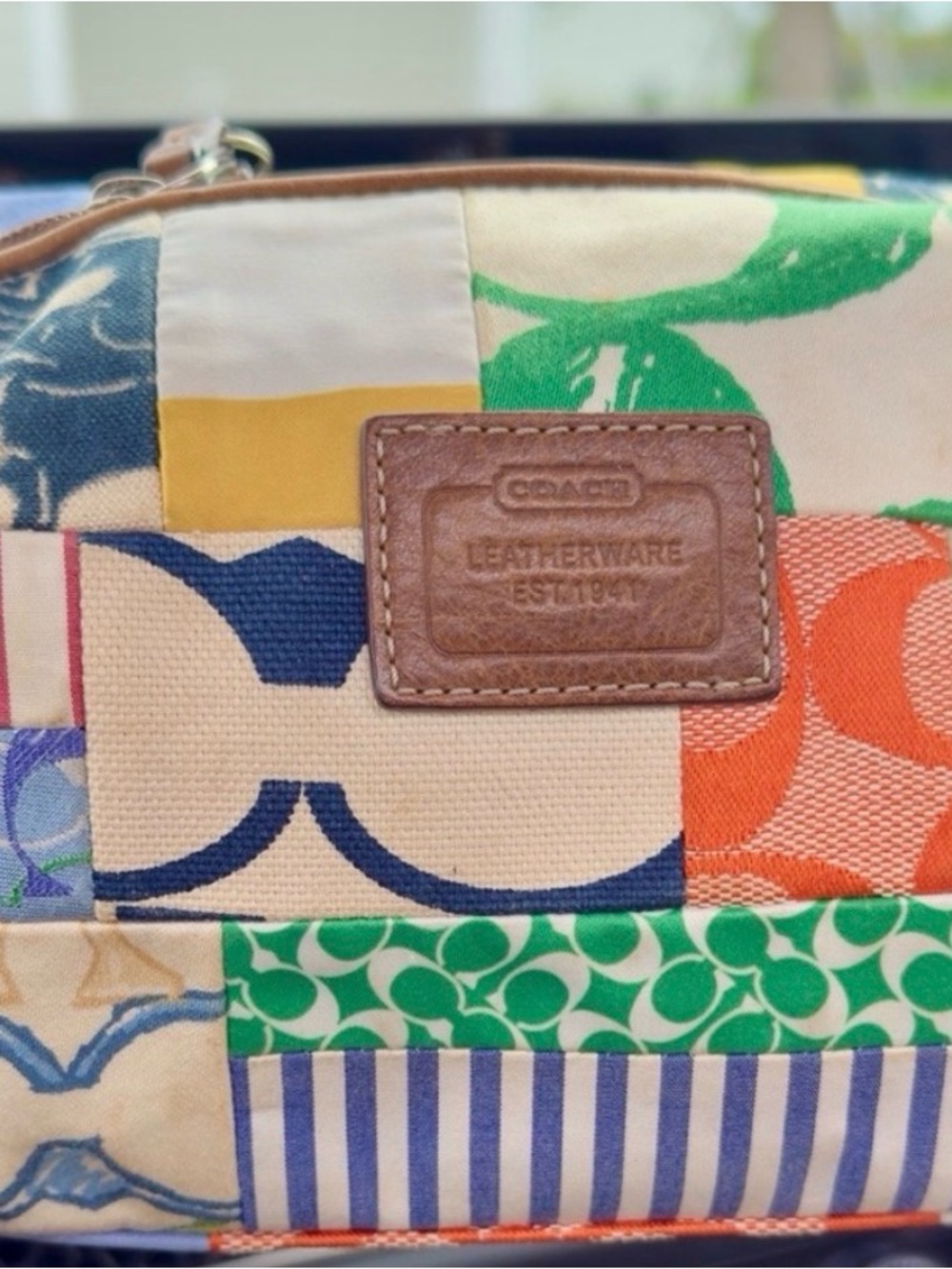 Coach Vintage Multicolor Patchwork Micro Purse
